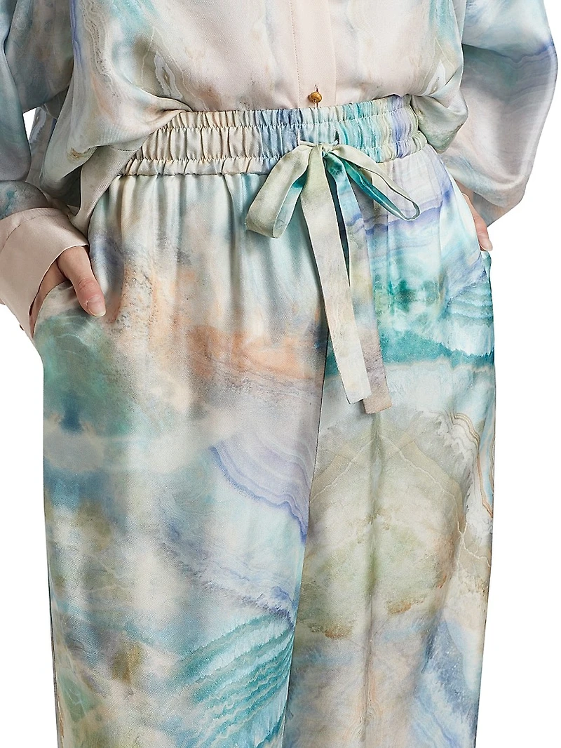 Illuminate Marble Print Track Pants