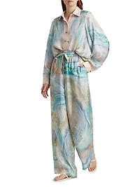 Illuminate Marble Print Track Pants