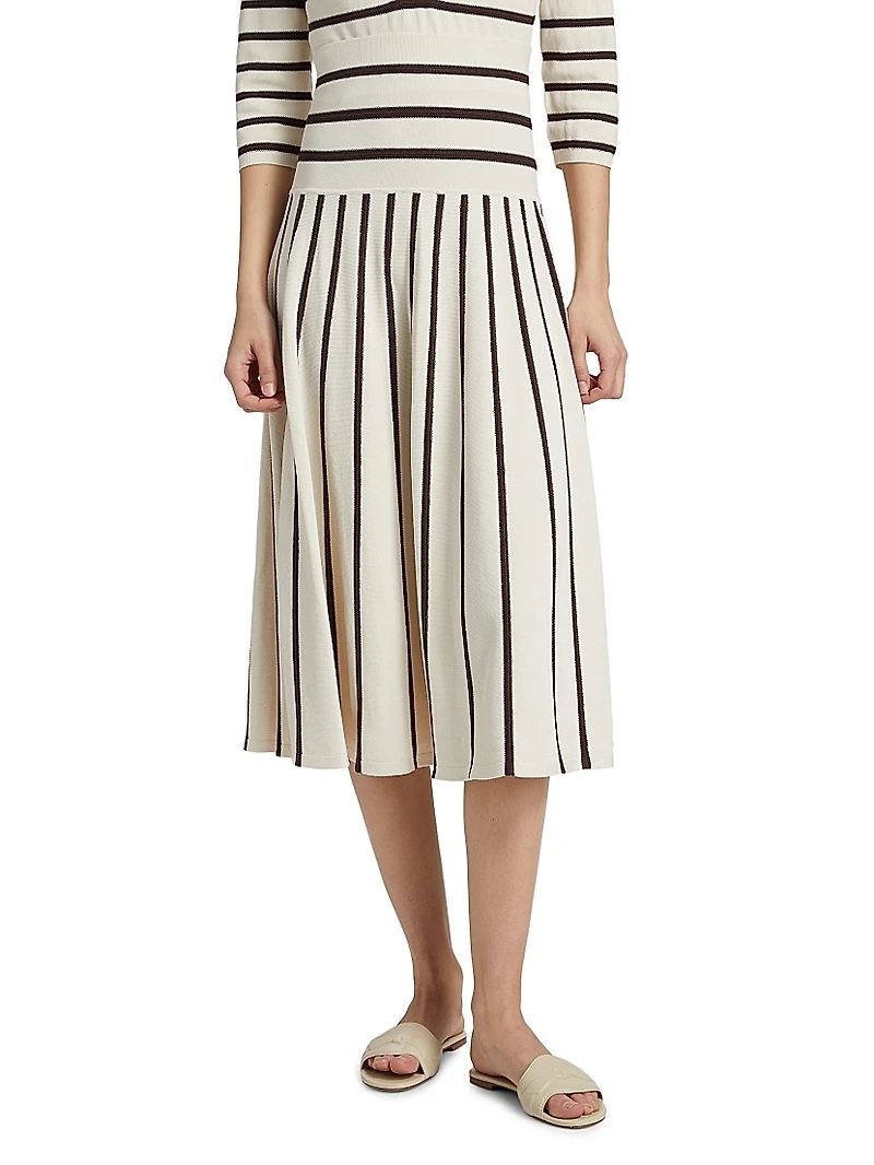 Stripe Midi-Skirt