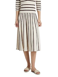 Stripe Midi-Skirt
