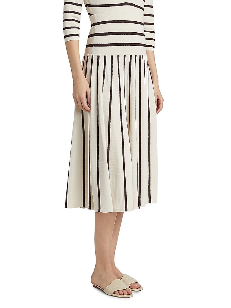 Stripe Midi-Skirt