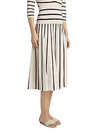 Stripe Midi-Skirt