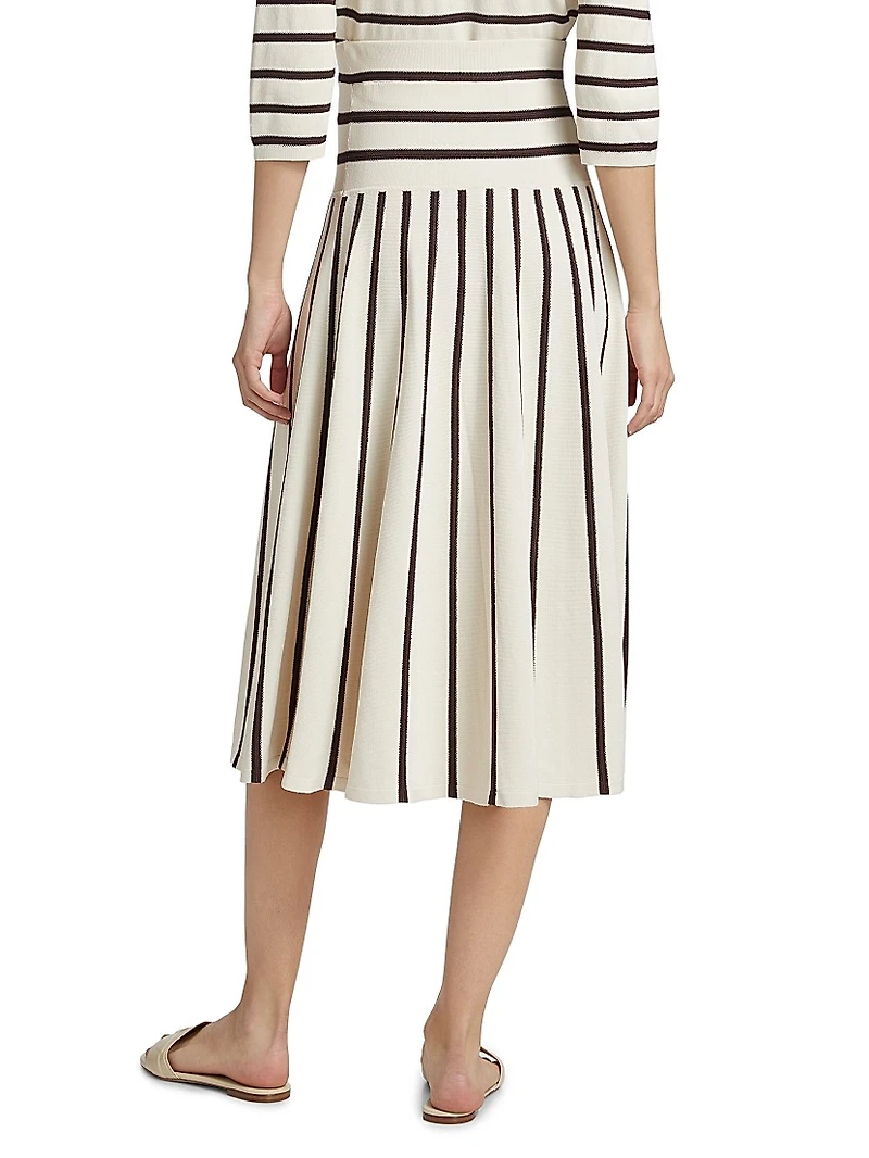 Stripe Midi-Skirt