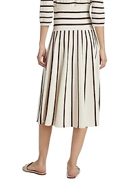 Stripe Midi-Skirt