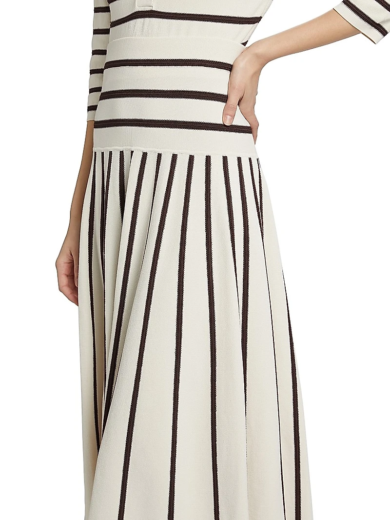 Stripe Midi-Skirt