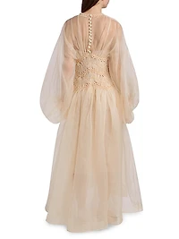 Illuminate Macrame Silk Gown