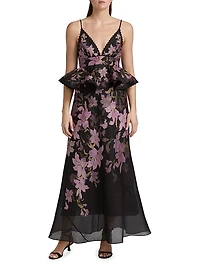 Dawning Peplum Slip Gown