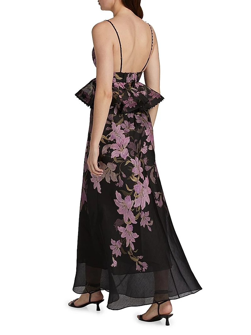 Dawning Peplum Slip Gown