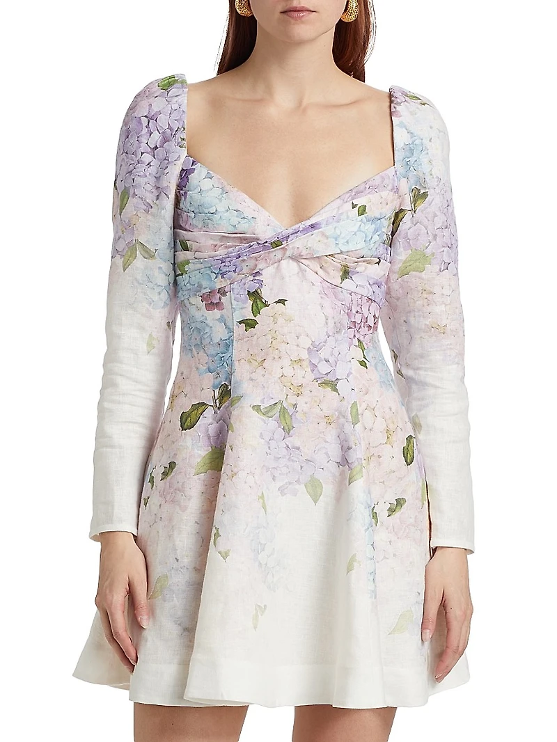 Dawning Puff-Sleeve Minidress