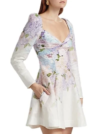 Dawning Puff-Sleeve Minidress