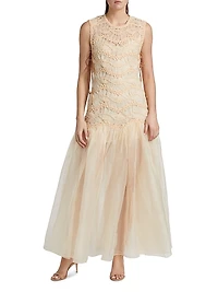 Illuminate Macramé Maxi Dress