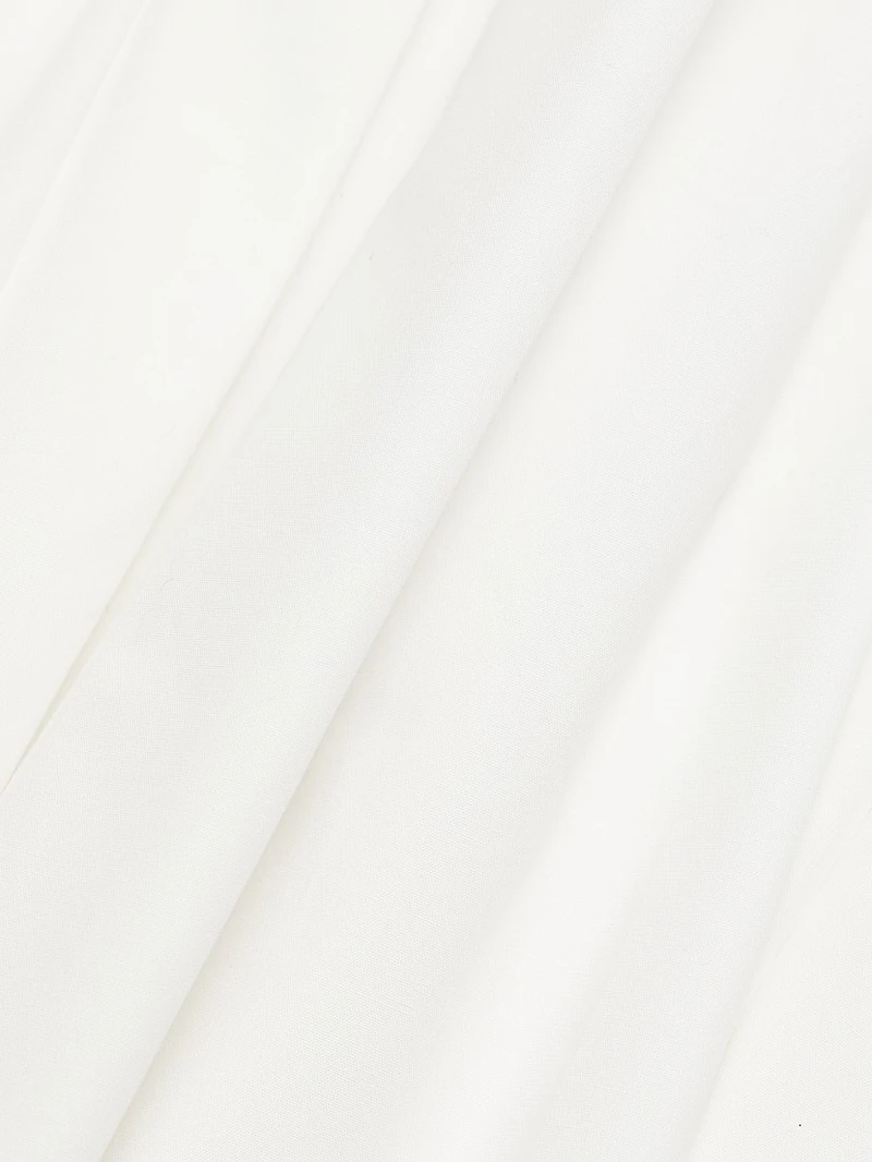 Poplin A-Line Midi-Skirt