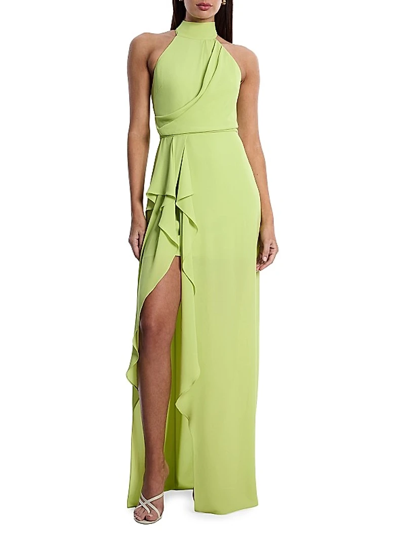 Draped Sleeveless Gown