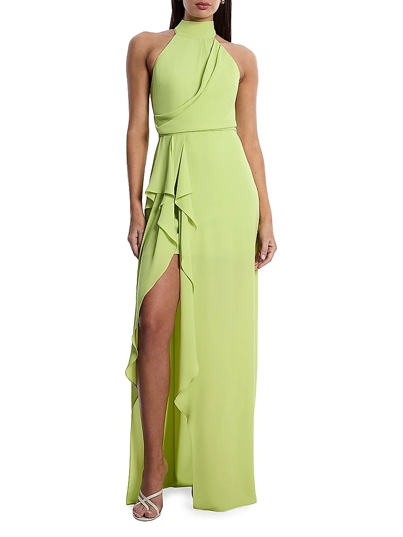 Draped Sleeveless Gown