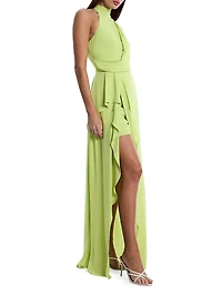 Draped Sleeveless Gown