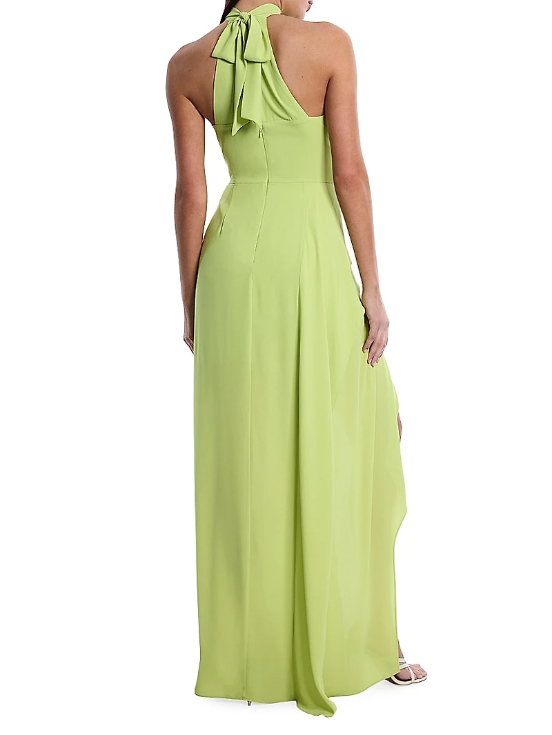 Draped Sleeveless Gown