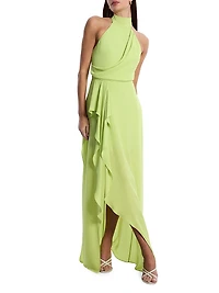 Draped Sleeveless Gown