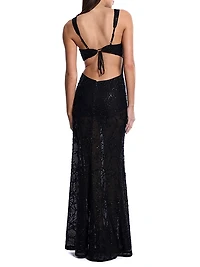 Embellished Cut Out Gown