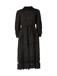 Magnolia Tiered Cotton Midi-Shirtdress