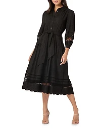 Magnolia Tiered Cotton Midi-Shirtdress