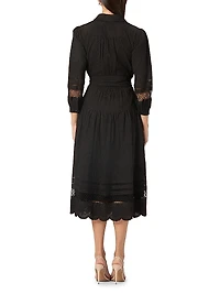 Magnolia Tiered Cotton Midi-Shirtdress