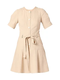 Brooks Chambray Tie-Waist Minidress