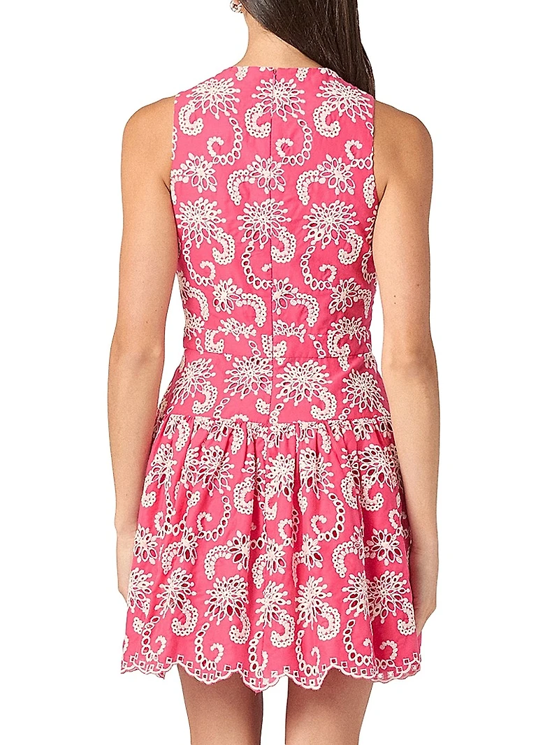 Lottie Broderie Anglaise Halterneck Minidress