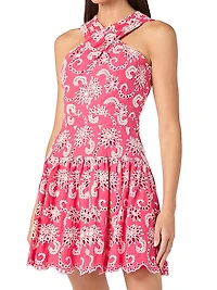 Lottie Broderie Anglaise Halterneck Minidress
