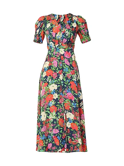 Bryson Floral V-Neck Midi-Dress