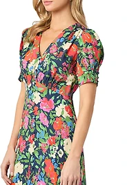Bryson Floral V-Neck Midi-Dress