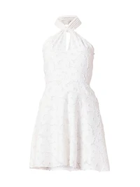 Edwina Burnout Chiffon Halterneck Minidress