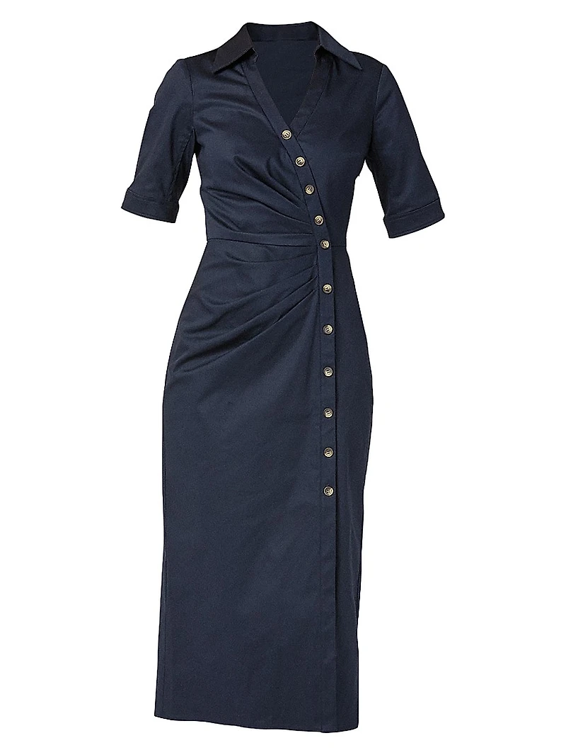 Margo Stretch Bengaline Midi-Dress