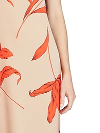 Manuela Floral Satin Strapless Gown