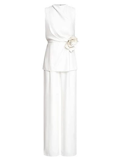 Zahara Crêpe Flower Jumpsuit