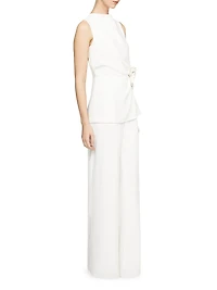 Zahara Crêpe Flower Jumpsuit
