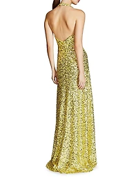 Renata Sequin Halterneck Gown