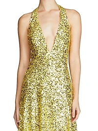 Renata Sequin Halterneck Gown