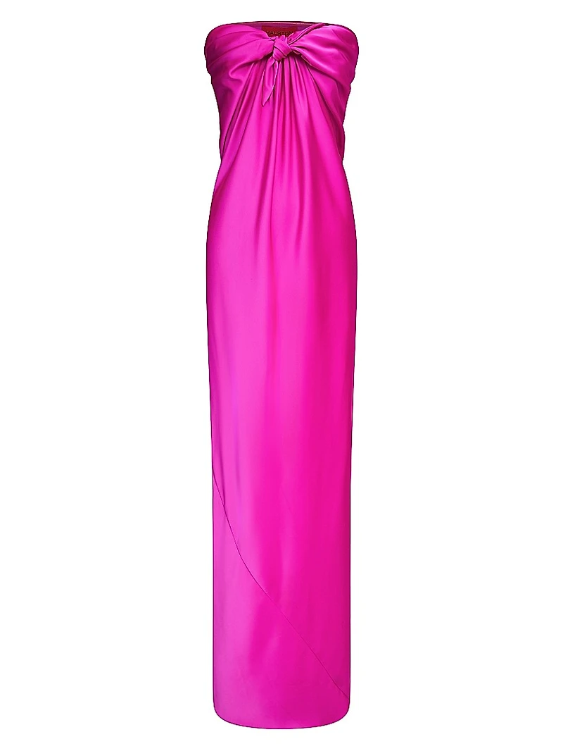 Lisette Satin Strapless Gown