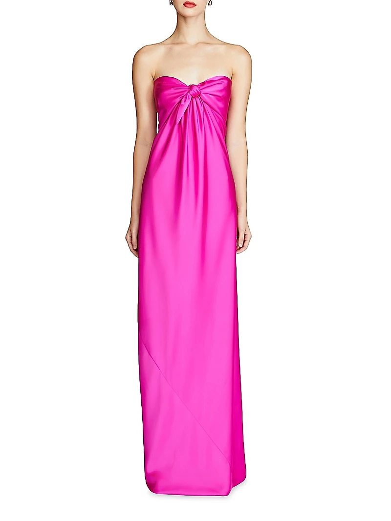 Lisette Satin Strapless Gown