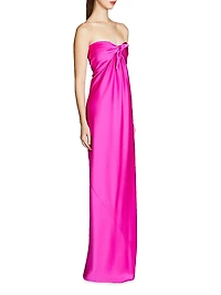 Lisette Satin Strapless Gown