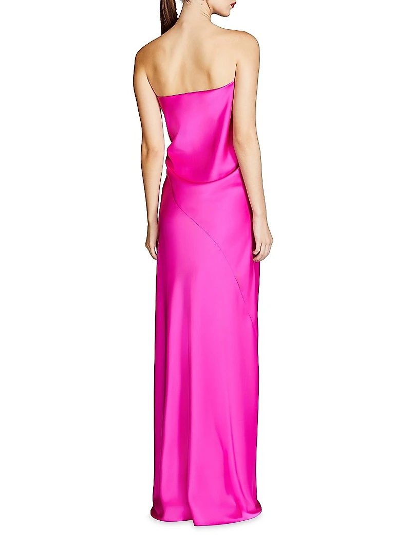Lisette Satin Strapless Gown
