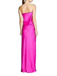 Lisette Satin Strapless Gown