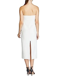 Sylvie Sequin Floral Strapless Midi-Dress