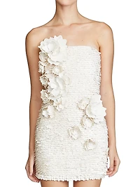 Farren Faux Leather Paillette Minidress