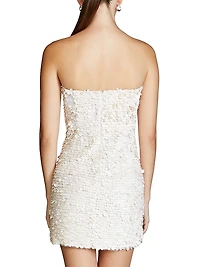 Farren Faux Leather Paillette Minidress