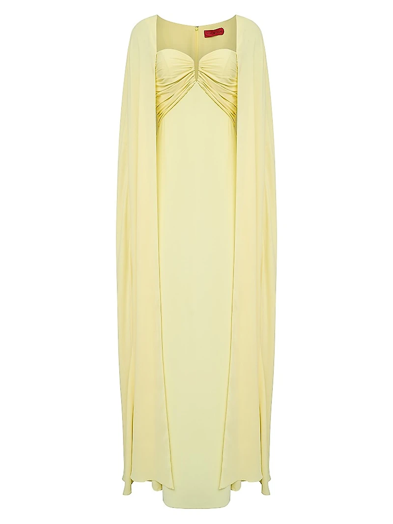 Alma Cape Crepe & Georgette Gown