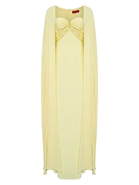 Alma Cape Crepe & Georgette Gown