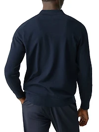 Compact-Knit Quarter-Zip Polo