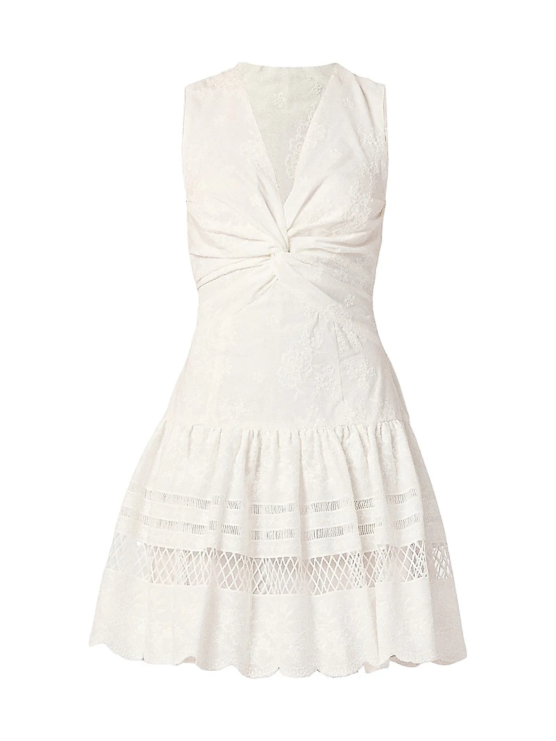 Genivieve Eyelet A-Line Minidress