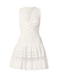 Genivieve Eyelet A-Line Minidress